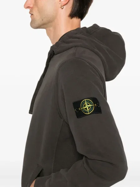 Hanorac cu glugă Stone Island cu strasuri gri