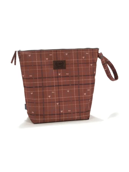 La Millou kozmetička torbica za bebe MOO MEADOW PLAID narančasta