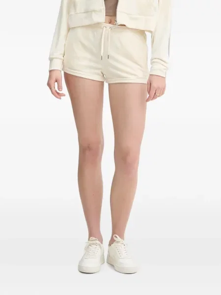Stras pantaloni scurți Juicy Couture cu cordon alb
