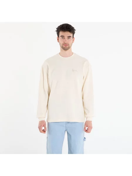 Tričko Karl Kani Signature Waffle Longsleeve White S bílý