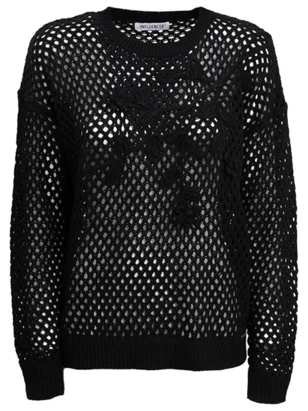 Influencer Pulover negru