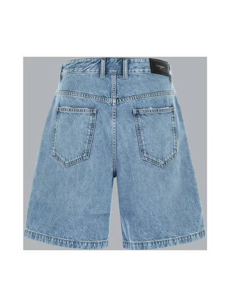 Bermudy Givenchy skórzane niebieskie