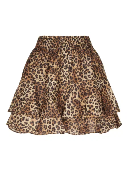 Spódnica mini Mc2 Saint Barth z falbankami brązowa