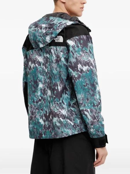 Geacă The North Face cu glugă albastru