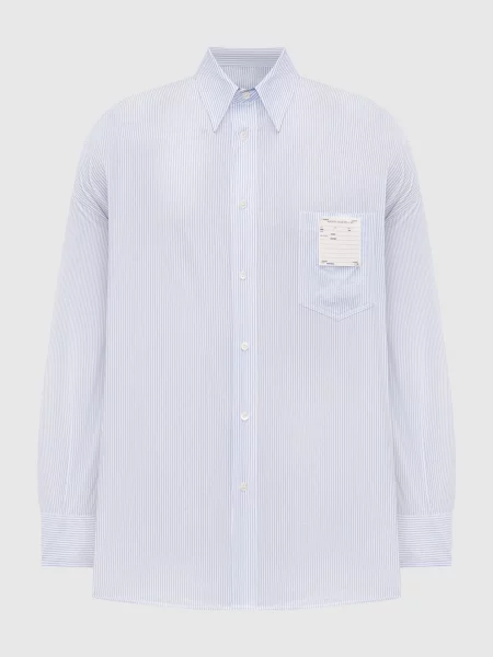 Сорочка в смужку Maison Margiela Mm6 блакитна