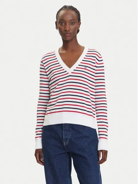 Tommy Jeans pulover za žene od pamuka bijela
