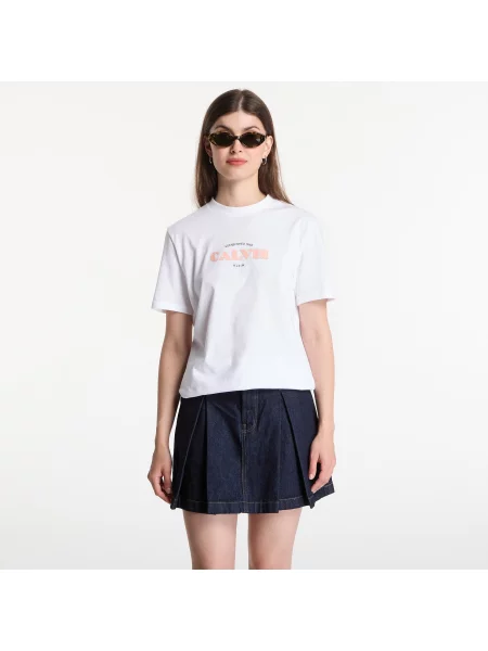 T-shirt Calvin Klein Jeans Ss Classic Resort Calvin Logo Tee Bright White XS λευκό
