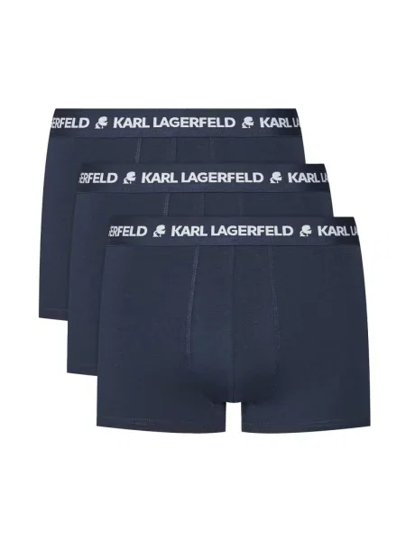 Boxerky KARL LAGERFELD Logo Trunk 3 páry navy modré