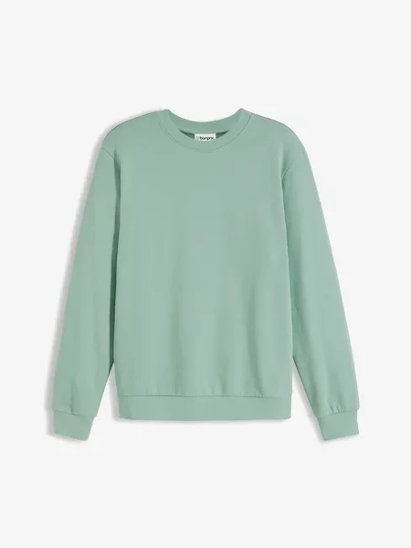 Bluza dresowa regular fit zielona