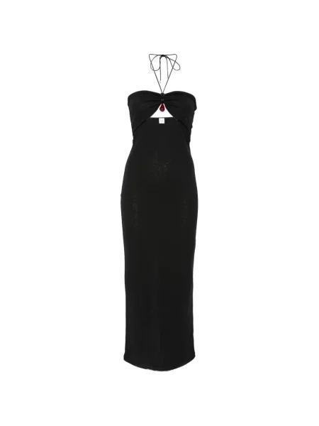 Halter nyakú midi ruha Nanushka fekete