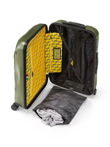 Crash Baggage bőrönd ICON Medium Size sárga zöld