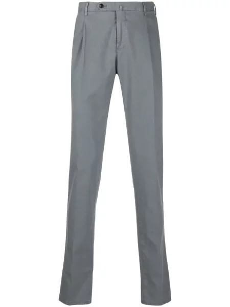 Pantaloni chino Pt Torino din lyocell gri