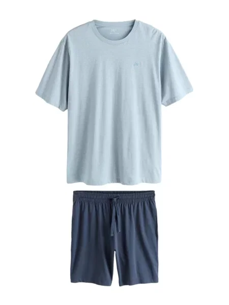 Next Pijama lungă deschis / închis albastru