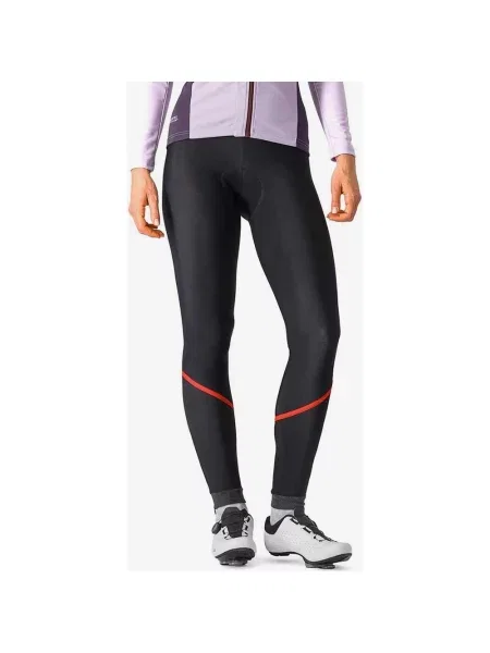 Spodnie rowerowe Castelli Velocissima Drop Tail intensywny czerwony M czarny
