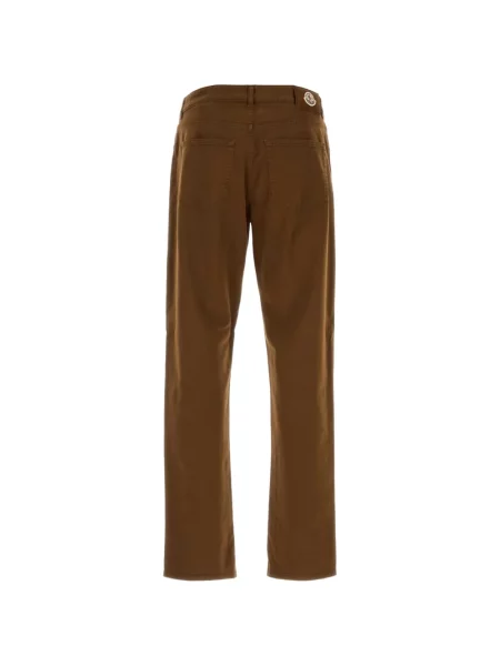 Blugi drepți Moncler cu 5 buzunare maro
