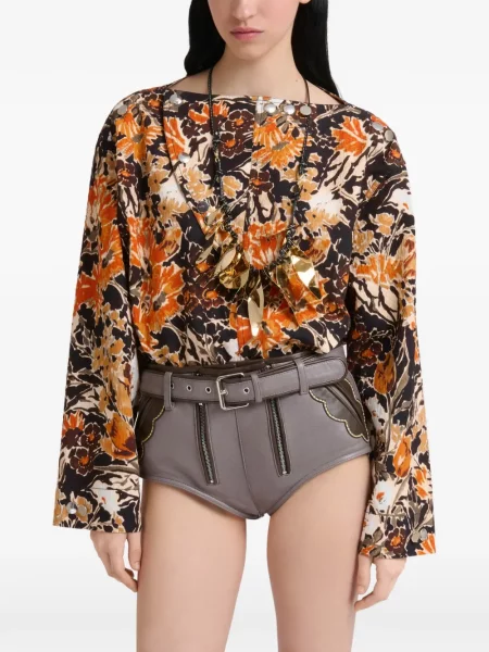 Top Marni cu imagine negru