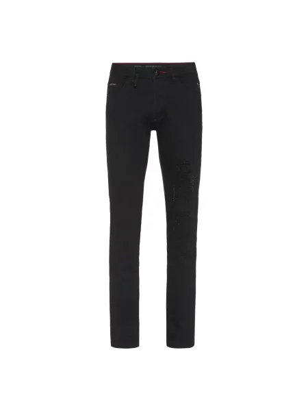 Jeansy straight leg Philipp Plein czarne