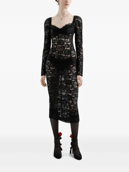 Rochie maxi Dolce & Gabbana de costum negru