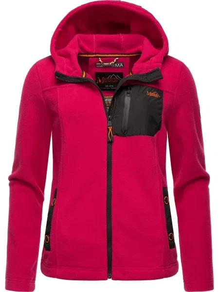 MARIKOO Jachetă fleece Mount Iwaki roz zmeură negru