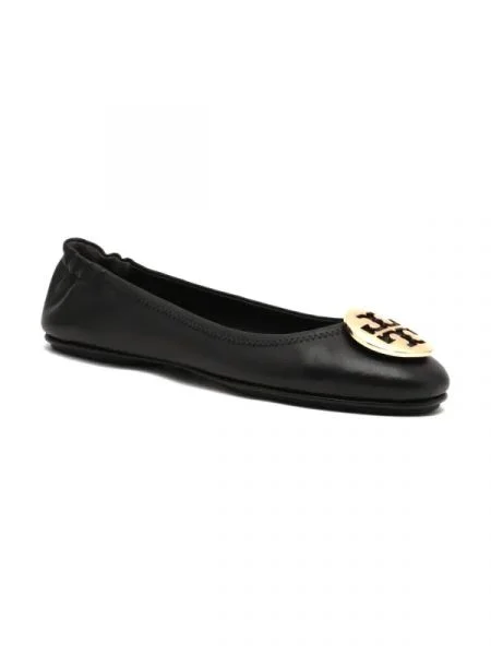 TORY BURCH Bőr balerina MINNIE fekete