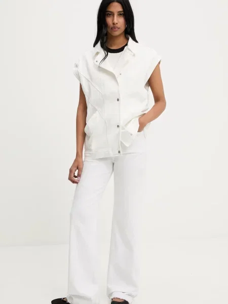 Джинсова безрукавка Answear Lab перехідний білий