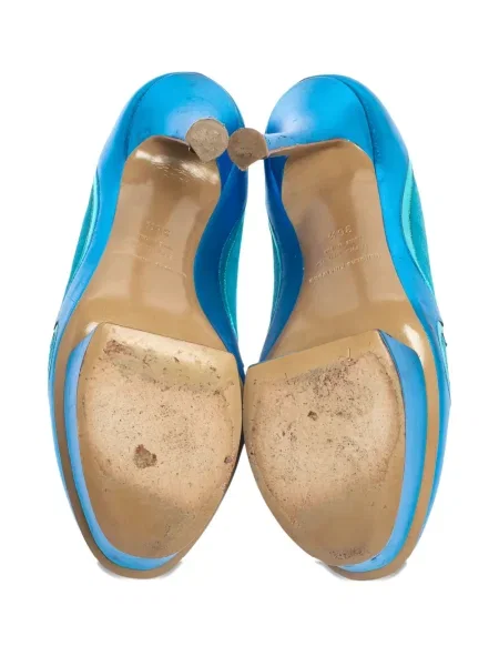 Pantofi cu toc Nicholas Kirkwood din piele de căprioară cu platformă albastru