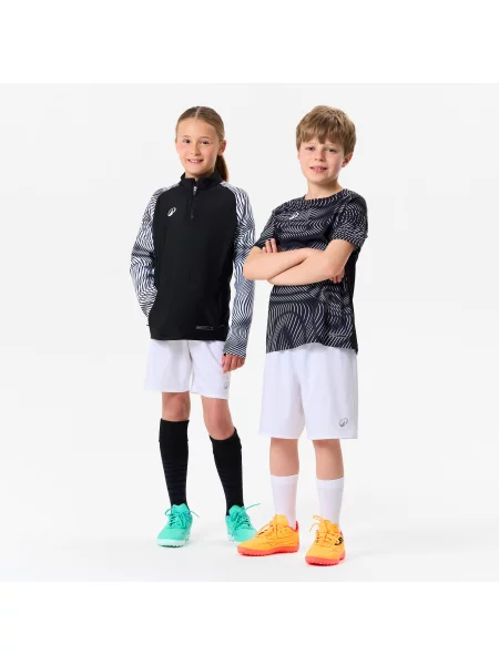 Bluza piłkarska na krótki dla dzieci Kipsta Viralto Wavy Club biała