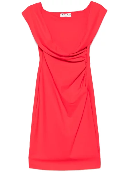 Sukienka midi Chiara Boni La Petite Robe drapowana do kolan garniturowa czerwona