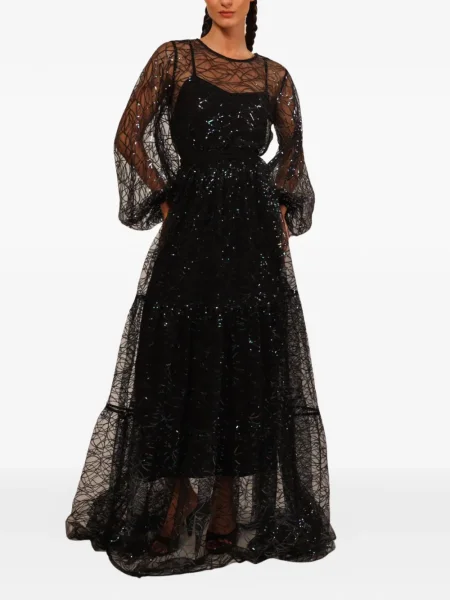 Rochie maxi Baruni lungă de costum negru
