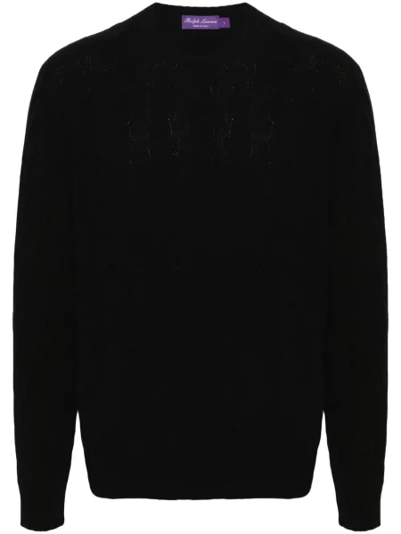 Pulover Ralph Lauren Purple Label din cașmir negru