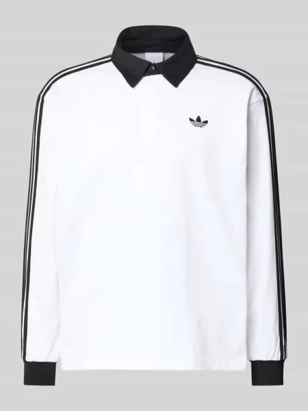 Koszulka rugby o kroju regular fit z czystej bawełny z wyhaftowanym logo Adidas Originals biała