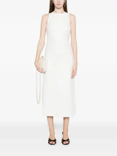 Rochie midi Maje fără mâneci alb