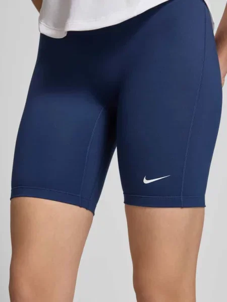 Spodenki kolarki z elastycznym pasem i logo Nike Training granatowe