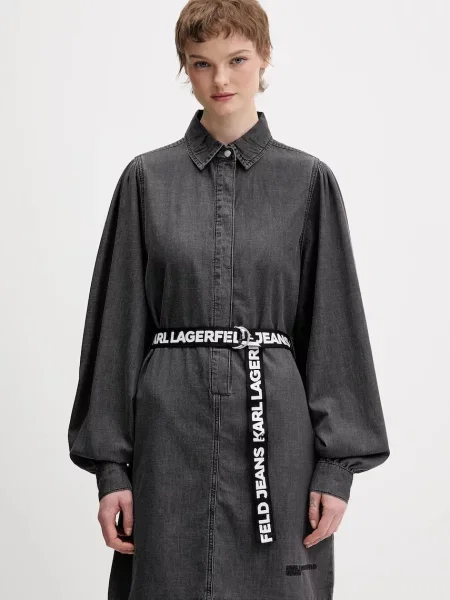 Karl Lagerfeld Jeans rochie jeans gri