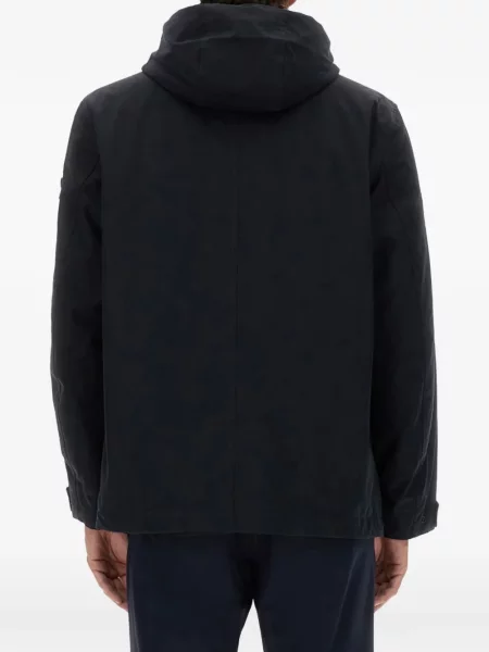 Geacă Stone Island cu glugă cu strasuri negru
