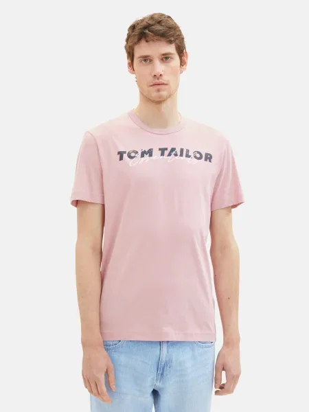 TOM TAILOR Majica roza / črna / bela