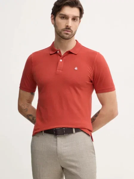 United Colors of Benetton polo z pomarańczowa