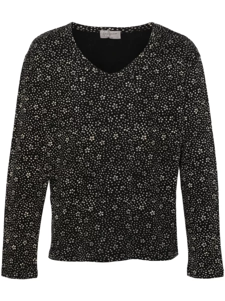 Tricou Yohji Yamamoto cu imagine cu imprimeu abstract negru