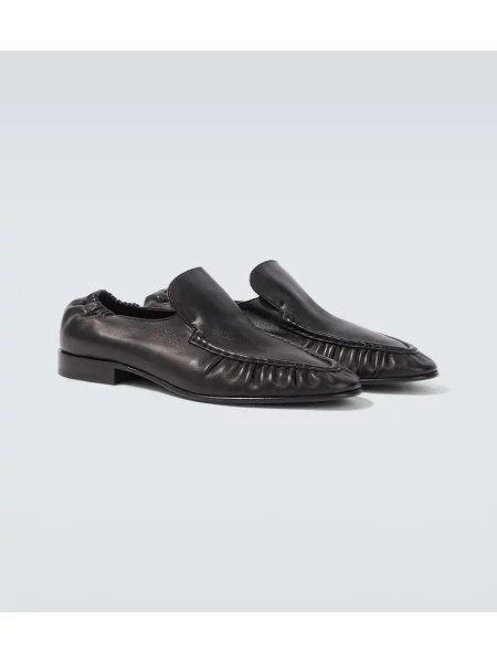 Pantofi loafer The Row din piele negru