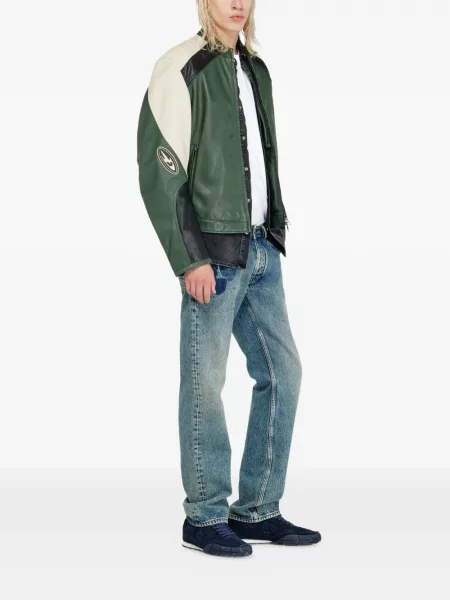 Geanta de piele Diesel verde