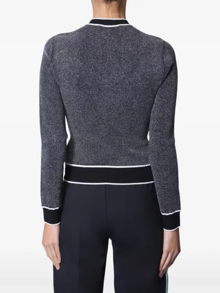 Decupat pulover Off-white tricotate alb