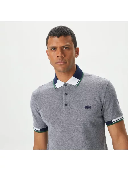 Поло Lacoste синее