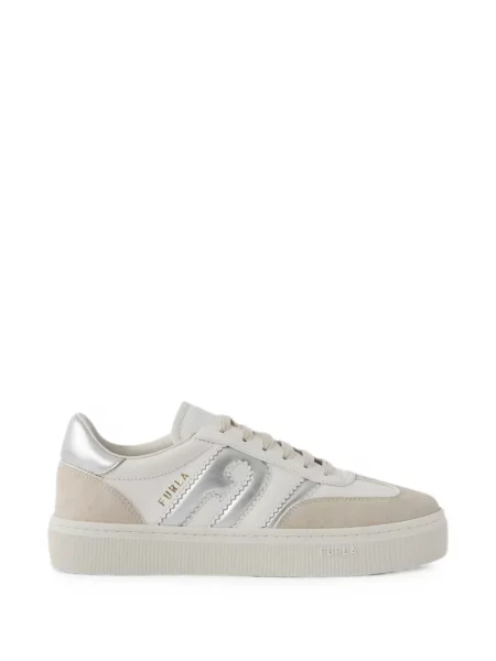 Sneakerși Furla din piele alb