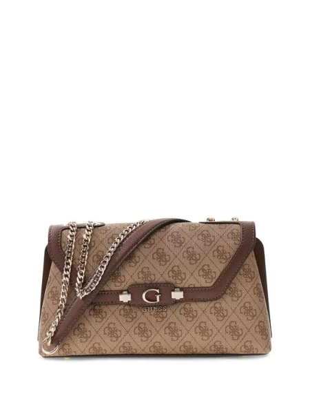 GUESS Rankinė ant peties COLEEN LOGO SMALL SA ruda