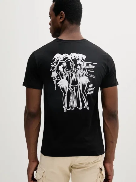 Тениска Alpha Industries Aloha T BP с принт черно