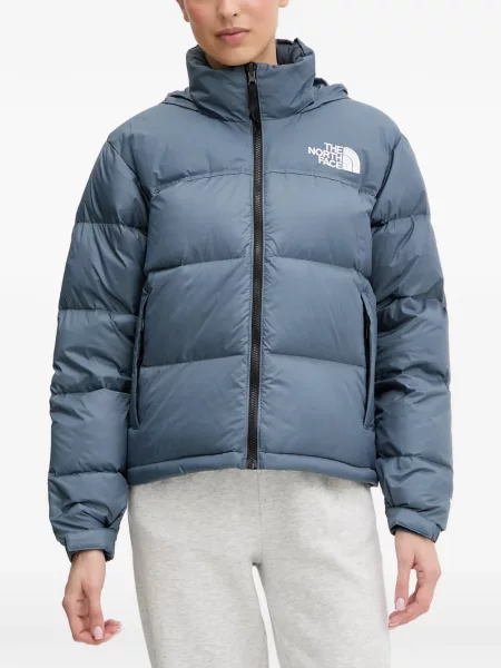 Matlasat geacă cu puf The North Face retro albastru