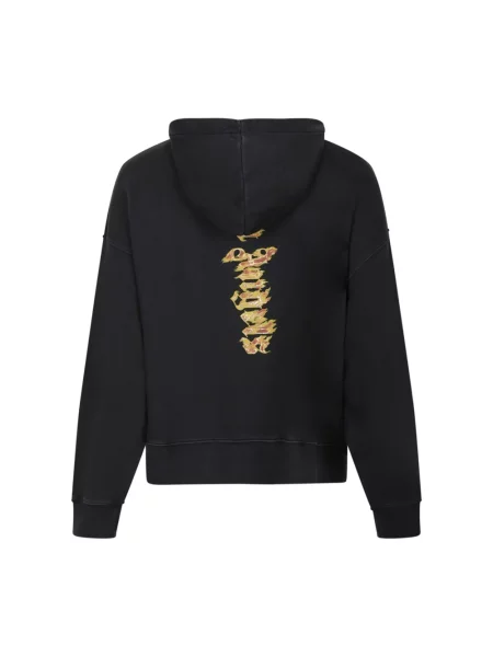 Bluza z kapturem Palm Angels z nadrukiem w miejskim stylu czarna