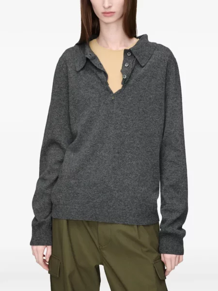 Pulover Maison Margiela tricotate gri