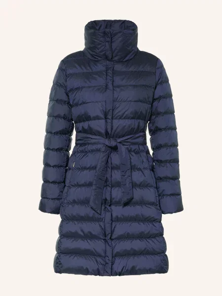 Weekend Max Mara Lehký Péřový Kabát Sarta tmavě modrá