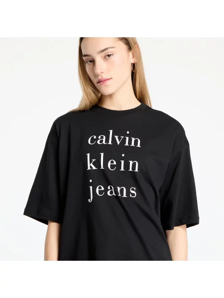 Kratak majica Calvin Klein crna